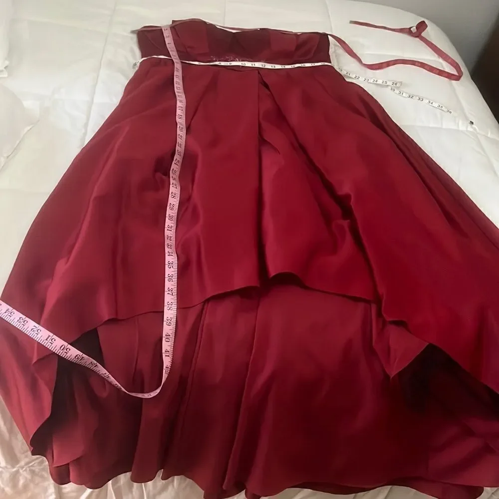 Red Wedding Dress David’s Bridal Dress Sz 20 Beaded 💯 Polyester Mother Of Bride